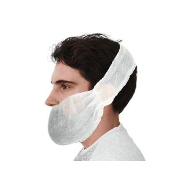 Imagem de Protetor Barba E Bigode Tnt Branco 100Un/Pct - Vabene