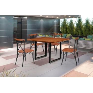Imagem de Conjunto Mesa 120x90cm com 4 Cadeiras Laís Art & Luxo