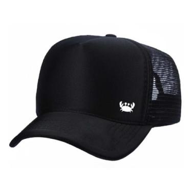 Imagem de Boné Relaxado Telinha Aba Curva Masculino Bombeta Preta Siri Original,