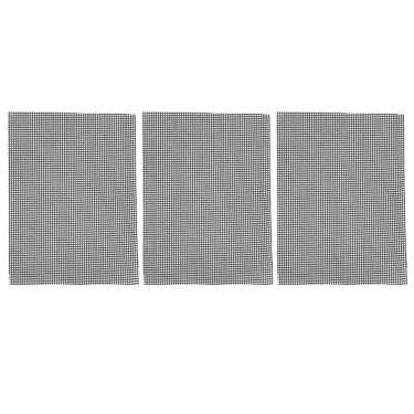 Imagem de Esteira da Malha da Grade do Bbq de 3 Pces, Acessórios Reusáveis ​​do Cozimento das Esteiras da Grade da Antiaderente para a Grade Elétrica do Gás de Carvão Vegetal que Grelha a