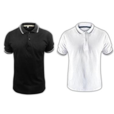 Imagem de Kit 2 Camisetas Polo Masculina Várias Cores Atacado Lisa Original - MT