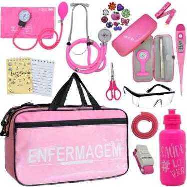 Imagem de Kit Enfermagem Top Cores Premium Completo Estagio Estetoscopio Aparelh