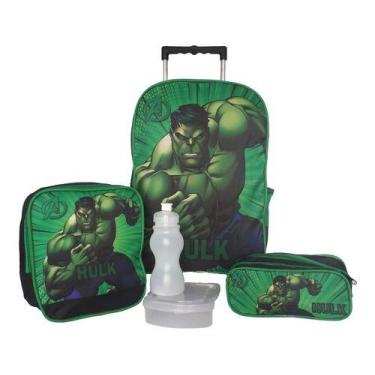 Imagem de Mochila De Rodinha Incrível Hulk Escolar Kit G Disponível - JM crianca
