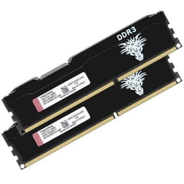 Imagem de Yongxinsheng Kit 1333MHz 16GB (8GBx2) DDR3 Ram Desktop PC3-10600 UDIMM Non-ECC Unbuffered 1.5V 2Rx8 Dual Rank 240-Pin CL9 PC Módulo de atualização de memória de computador (preto)