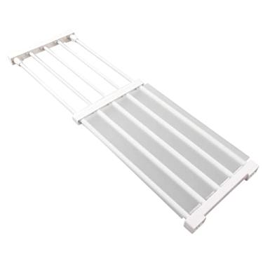 Imagem de Armário de Tensão Prateleira Expansível Divisor Rack Armazenamento Versátil Organizador Guarda-roupa para Armário Banheiro Cozinha (50‑80 cm/19,7‑31,5 pol. de comprimento)
