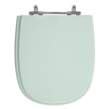 Imagem de Assento Laqueado Sabatini Verde Água Tampa Para Vaso Icasa - Sicmol