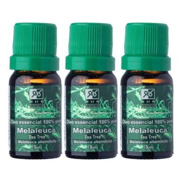 Imagem de Kit 3 Óleos Essenciais De Melaleuca Tea Tree 10ml - RHR Cosméticos