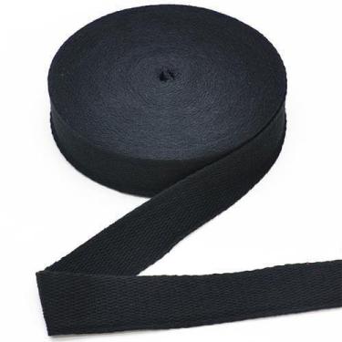 Imagem de Alça de Algodão Marwan 40mm - 20 Metros, 002 PRETO