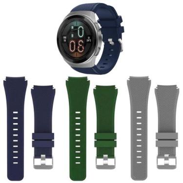 Imagem de Kit 3 Pulseiras 22mm para Huawei GT2e - Estilo no Pulso, Azul Marinho 