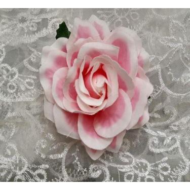 Imagem de Enfeite Arranjo Cabelo Noiva Flor Tecido Rosa Vermelho Vário - De Cast