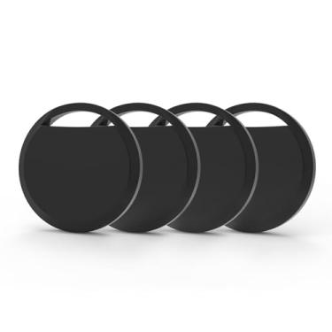 Imagem de Pacote com 4 etiquetas de rastreador de ar Smart Tag Bluetooth Trackers funcionam com Apple Find My (apenas iOS), etiqueta leve que evita a perda de bagagem, carteiras, chaves, bateria substituível,