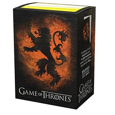 Imagem de Dragon Shield Card Sleeves – Brushed Art Game of Thrones: Lannister Standard Size 100CT - MGT Card Sleeves are Smooth & Tough - Compatible with Pokemon, Yugioh, & Magic The Gathering Card Sleeves