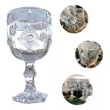 Imagem de Jogo 6 Copos Água Suco Vidro Taça 200ml - Red Cherry