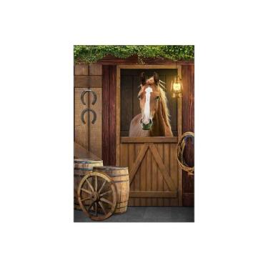 Imagem de Painel De Festa Vertical 1,50 x 2,20 - Country Cowboy Cavalo 042 - Via