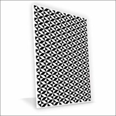 Imagem de Quadro Geométricos Preto &amp Branco Vinil Com Vidro - Center Molduras