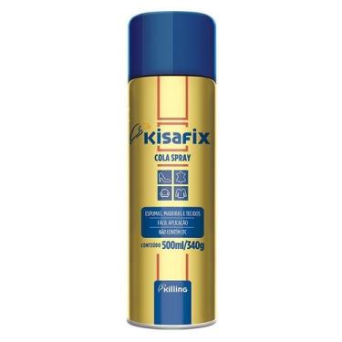 Imagem de Cola Spray Kisafix Reposicionável 500ml/340gr- Ideal para Sublimação, 