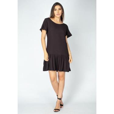 Imagem de Vestido Curto Viscose Detalhe nas Costas Preto - Amazonia Vital
