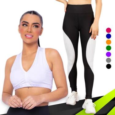Imagem de KIT conjunto TOP ALÇA MÉDIA bojo + CALÇA LEGGING REDINHA Feminino Acad