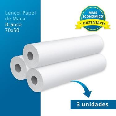 Imagem de 3 Lençol Descartável Papel Hospitalar Para Maca 70x50 - SUL PAPER