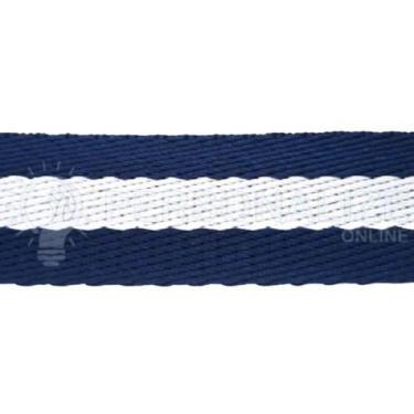 Imagem de Alça chic azul e branco largura de 30 mm 03 metros - Personalize Onlin