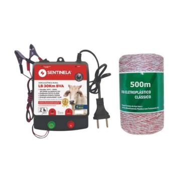 Imagem de Kit Eletrificador Cerca Rural Lb 30km + Cabo 500m - Sentinela