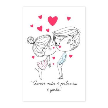 Imagem de Placa Decorativa com Frase Amor é Gesto - Quartinhos
