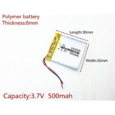 Imagem de Bateria 603030 2 Fios 3,7v 500mah Fone 500bt 6 X 30 X 30mm - KMIG