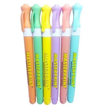 Imagem de Marca texto masterprint pastel com 06 cores slim