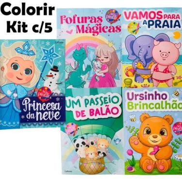 Imagem de Kit C/5 Livros Grandes de Colorir - Princesas e Desenhos Encantados