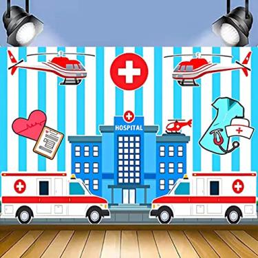 Imagem de Pano de fundo para fotografia de graduação de enfermagem, festa de aposentadoria, festa de aposentadoria, médico, enfermeiras, desenho animado, pílula, ambulância, aparelho auditivo, cruz vermelha e