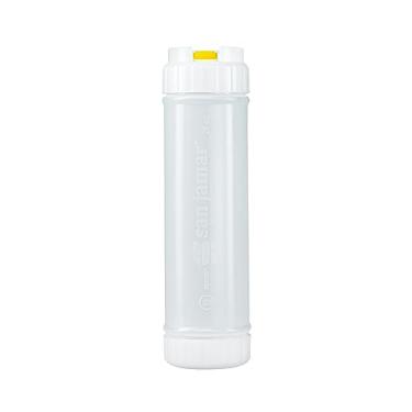 Imagem de San Jamar EZ KLEEN Garrafa de molho de plástico com válvula média para molhos e molhos padrão, 590 ml, branco, (pacote com 12)