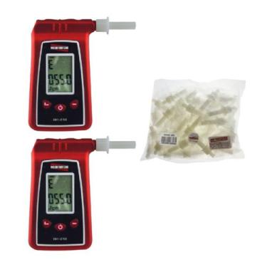 Imagem de Kit 2 Bafômetro Digital Álcool Escala 0.00 A 2.00Mg/l Etilômetro Alarm