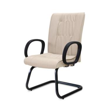 Imagem de Cadeira Diretor Siena Pé Continuo Braços 0077 - Flex Cadeiras, Beige