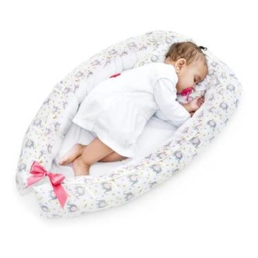 Imagem de Berço Portátil Ninho Redutor Bebê ELEFANTINHO ROSA - CLICK TUDO