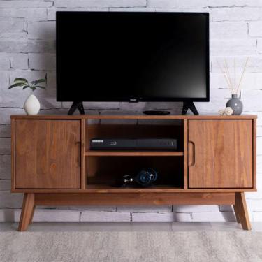 Imagem de Rack TV Bancada 40 Polegadas Madeira 2 Portas 2 Nichos Tivoli - IDIMEX