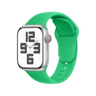 Imagem de SRENA Pulseira SBC1 compatível com Apple Watch para Apple Watch, ultra 2, séries 9, 8, 7, 6, 5, 4, 3, 2, 1 se, masculina, 45 mm, 44 mm, 40 mm, 41 mm, 38 mm, 42 mm, 49 mm, verde veneno