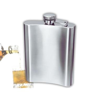 Imagem de Cantil de Bolso Inox Porta Bebida Whisky Vodca 7Oz 210Ml