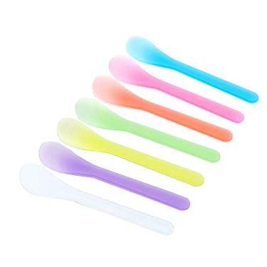 Imagem de Tvoip 100 Pcs Cosmetic Mask Mixing Spoon Spatulas,Facial Skin Care Mask Fan Brushes Applicator, DIY Mask Tool Set (Random Colour)