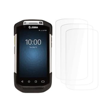 Imagem de Película protetora de tela com 3 peças para Zebra tc700k TC70 TC72 TC77 TC75 TC75x Scanner Logístico de Código de Barras Móvel, Leitor