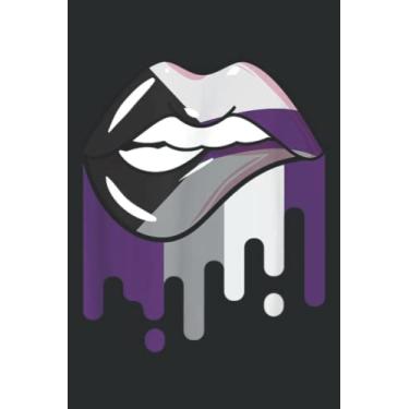 Imagem de Demisexual Lips Demisex Proud Gift for Demisexual Pride Flag.pdf: Lined Journal Notebook with Memo Diary Subject Planner, 6x9 inches, 120 Pages