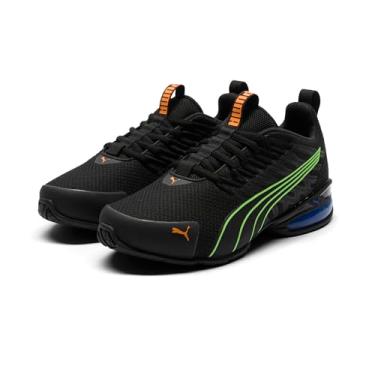 Imagem de PUMA Tênis infantil unissex Voltaic Evo, Puma preto e verde brilho, 21