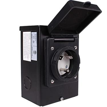 Imagem de Journeyman-Pro Caixa De Entrada De Energia 30A/50A Para Gerador, Listado Pela Etl, Com Tampa À Prova D'Água, L5-30P, Tt-30P, L14-30P, Ss-2-50P, 30 Ou 50 A 125/250 V, Para Cabo De Extensão De 3 Ou 4 Pi