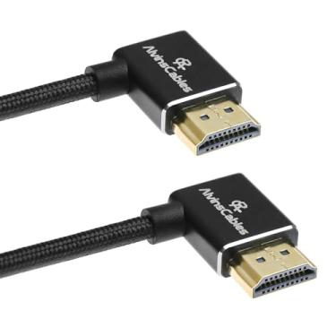 Imagem de Alvin's Cables Cabo HDMI 8K para Atomos Ninja, 2.1 48Gbps 8K @60Hz 4K@120Hz Cabo espiral trançado de alta velocidade para Sony FS5 FS7 FX9, BMPCC, para Canon C300 C500, para Feelworld, ângulo direito