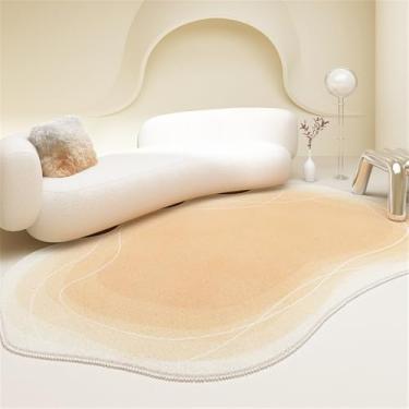 Imagem de HJZSZX Tapete de sala de estar azul especial nuvem leve irregular quarto cabeceira tapete creme estilo mesa de centro, QH2398, TD, A, 100x150 cm