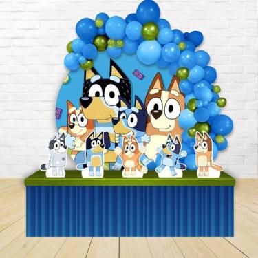 Imagem de kit festa painel redondoDecoração Bluey 1,50 Diâmetro - IMPAKTO VISUAL