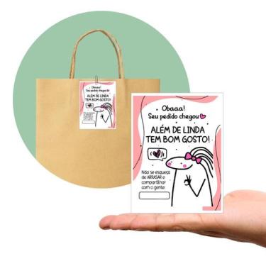 Imagem de Tag Cartão de Agradecimento  Pacote com 100 Peças  Tam. 7,5 x 10,5 cm 