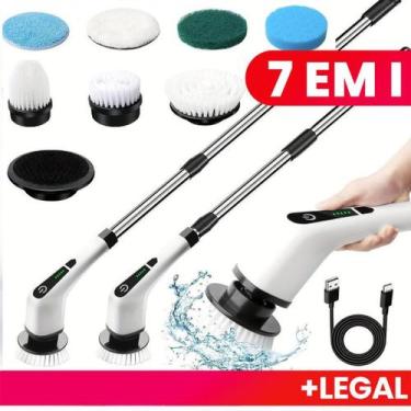 Imagem de Super Escova Limpeza Pesada Elétrica Casa Multiuso 7 Em 1 - Sweet Home