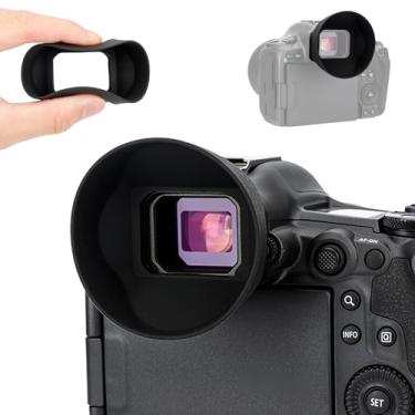 Imagem de Extra Grande EOS R5 Mark II Eyecup, redondo macio silicone R5II ocular ocular visor cobertura especial projetada para câmera Canon EOS R5 Mark II substitui Canon ER-kE Rubber Eyecup (não serve para