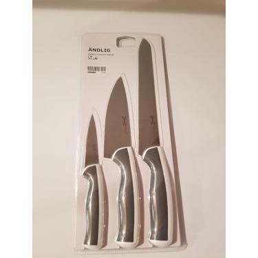 Imagem de Conjunto de facas Ikea para cozinhar pão cinza e branco (3 peças)