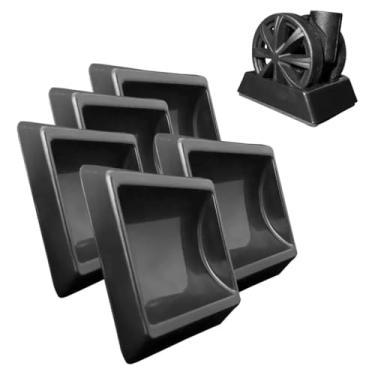 Imagem de Kit 5 Trava Rodinhas Cadeira Escritório Gamer Abs Injetado